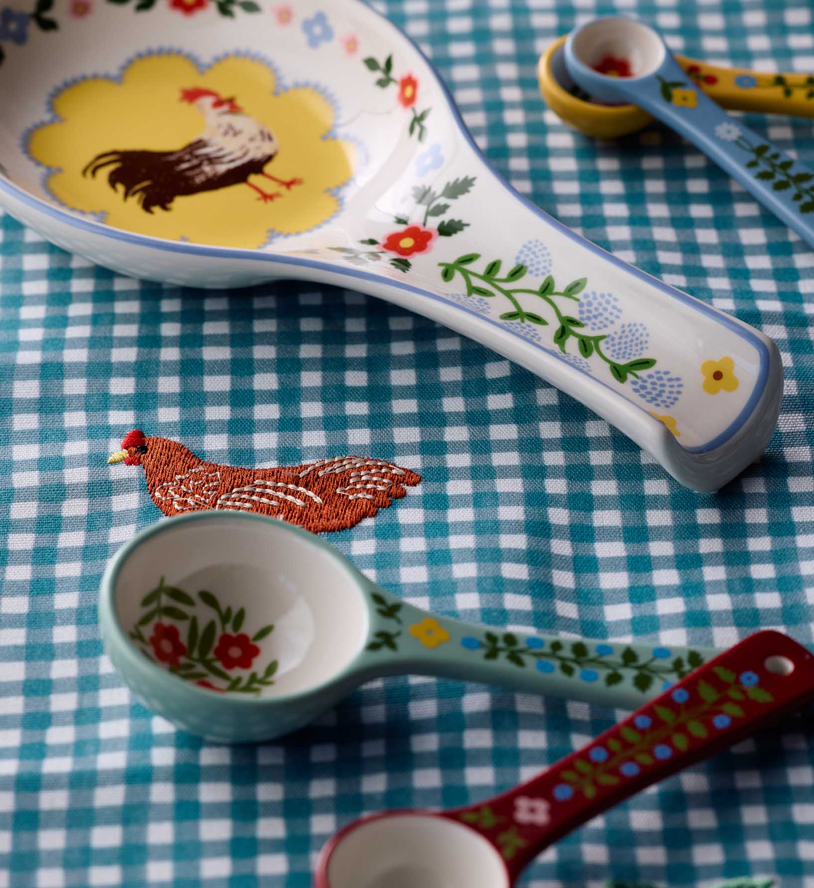 Home Sweet Home Porcelain Measuring Spoon Set – 4 Pieces