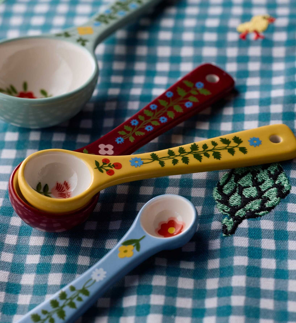 Home Sweet Home Porcelain Measuring Spoon Set – 4 Pieces