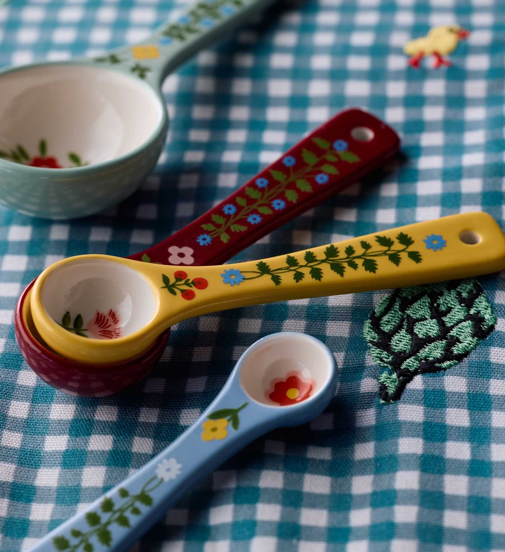 Home Sweet Home Porcelain Measuring Spoon Set – 4 Pieces