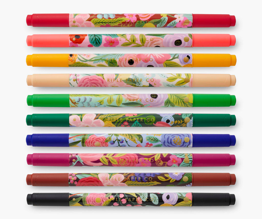 Garden Party Dual-Tipped Marker Set – 10 Pieces