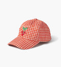 Gingham Cherries Six-Panel Baseball Cap – Adjustable