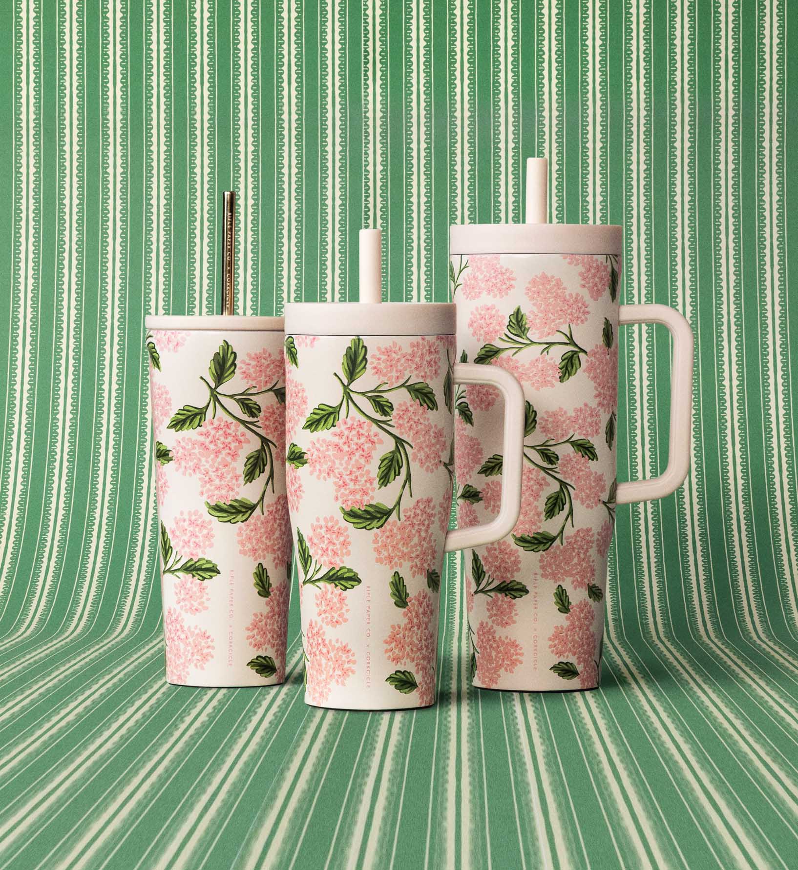 40oz Cruiser Cup – Pink Hydrangea