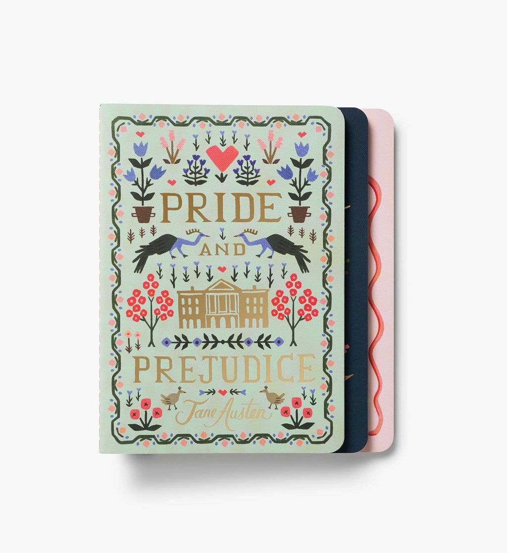 Jane Austen Stitched Notebook Set – 3 Pieces
