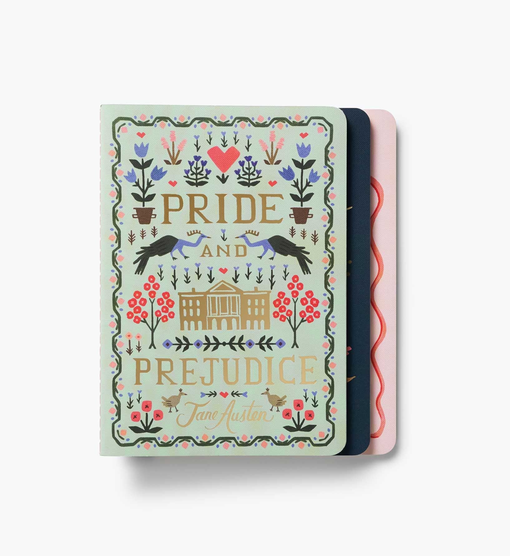 Jane Austen Stitched Notebook Set – 3 Pieces