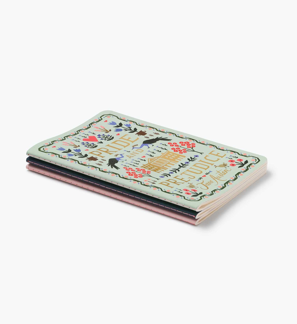 Jane Austen Stitched Notebook Set – 3 Pieces