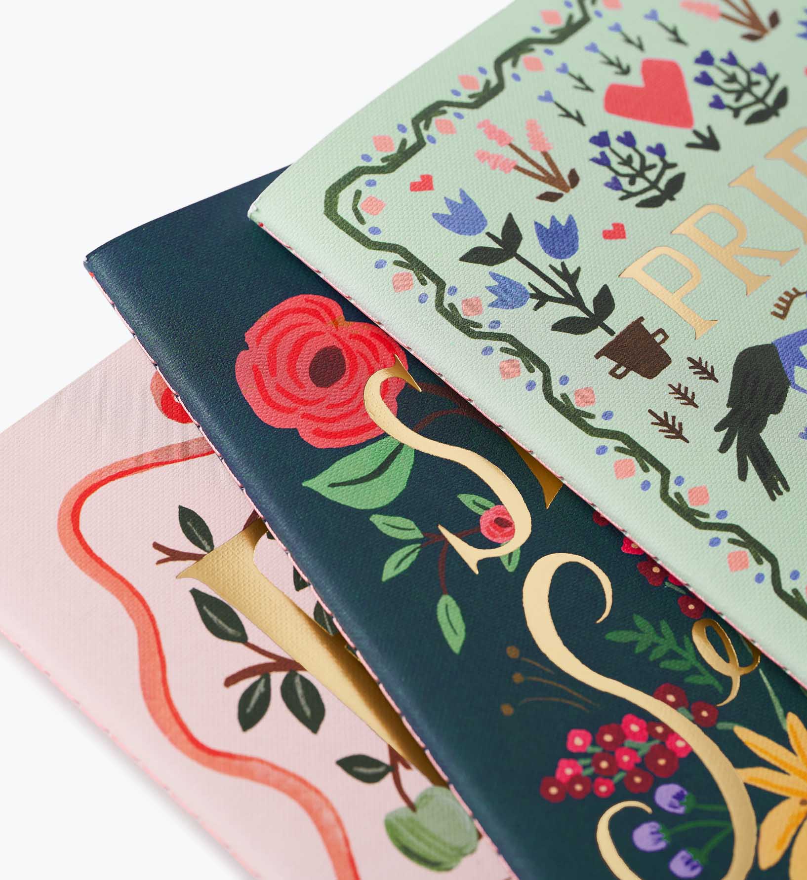 Jane Austen Stitched Notebook Set – 3 Pieces