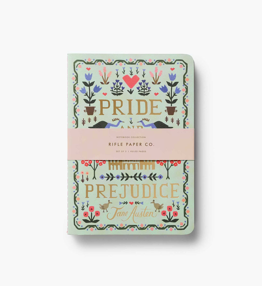 Jane Austen Stitched Notebook Set – 3 Pieces
