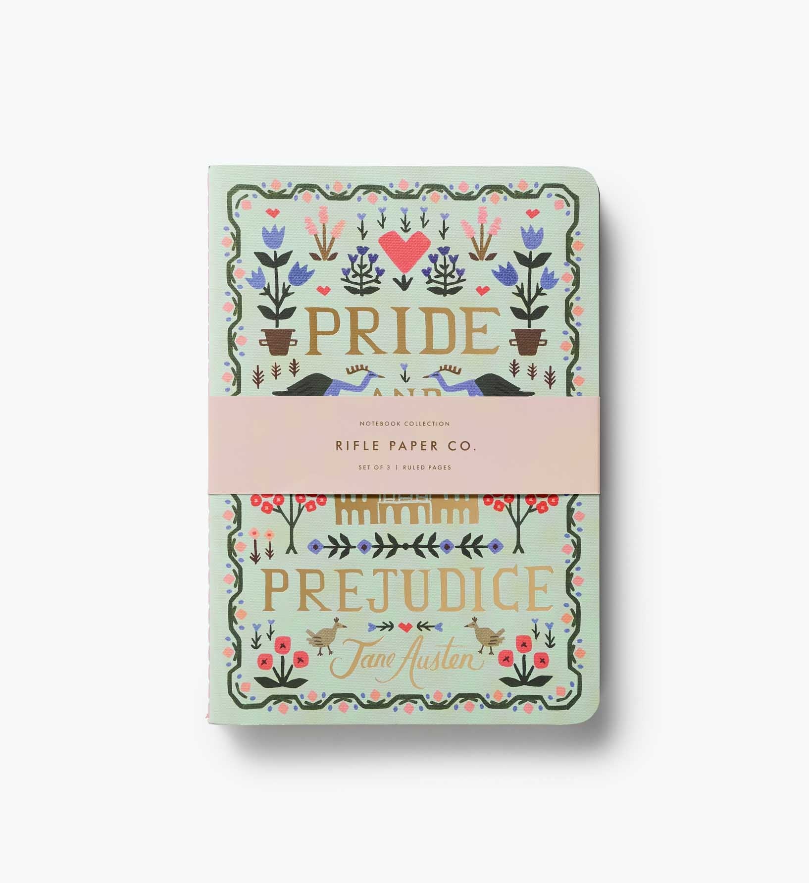 Jane Austen Stitched Notebook Set – 3 Pieces