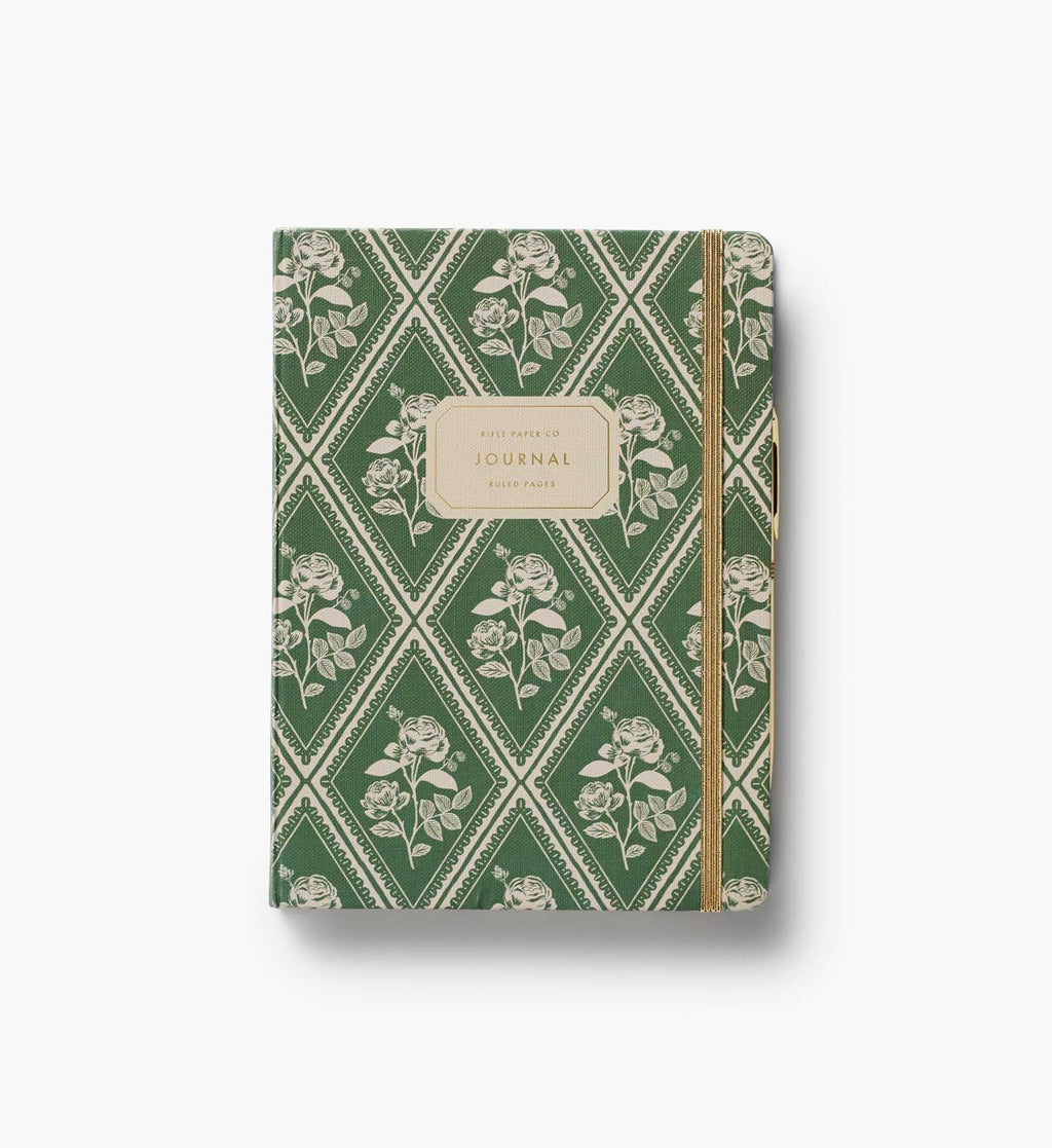 Rose Study Hardcover Journal with Gold Pen – 144 Pages