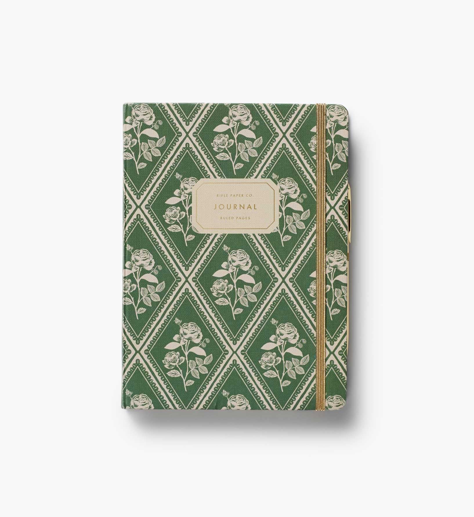 Rose Study Hardcover Journal with Gold Pen – 144 Pages