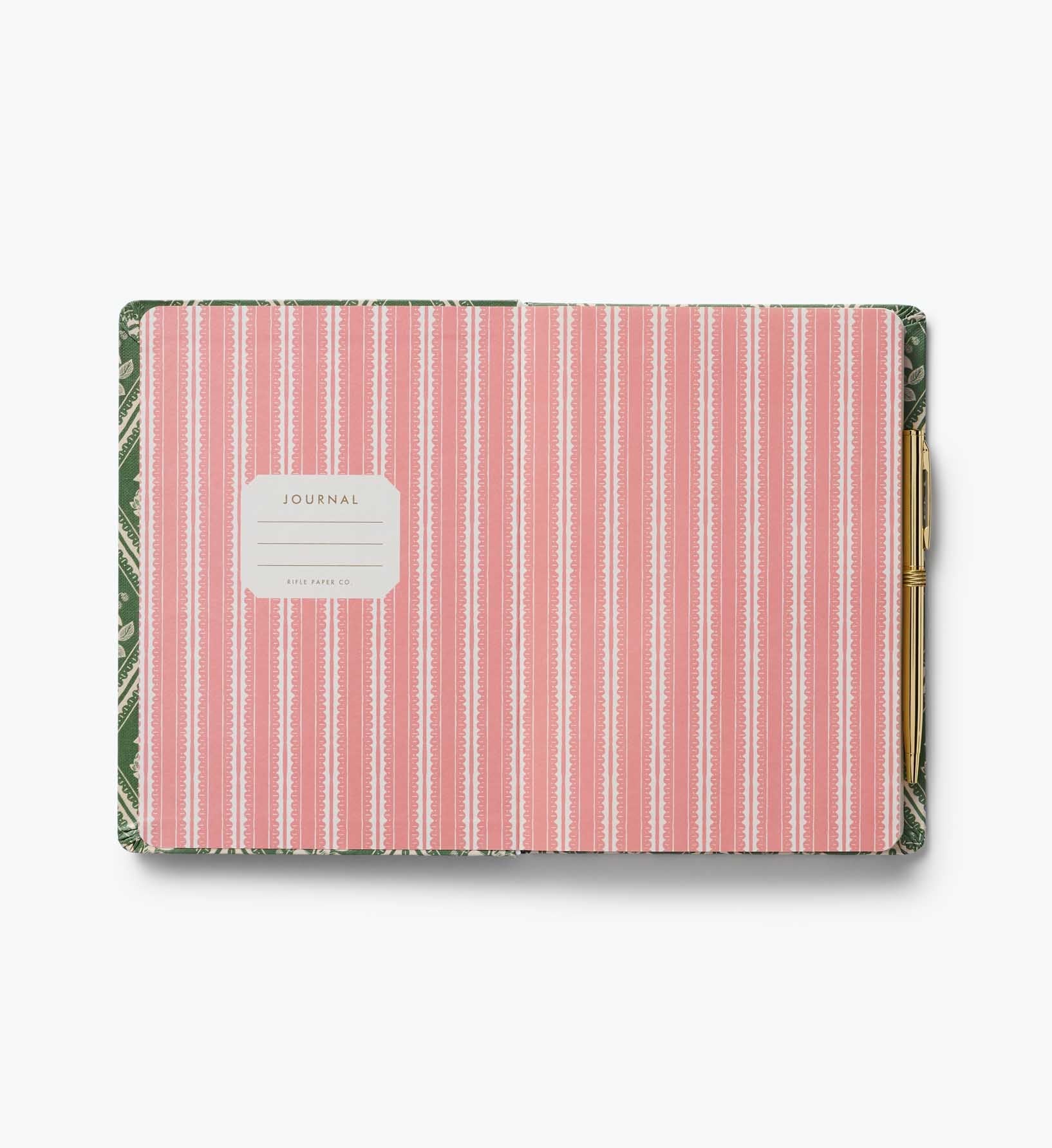 Rose Study Hardcover Journal with Gold Pen – 144 Pages