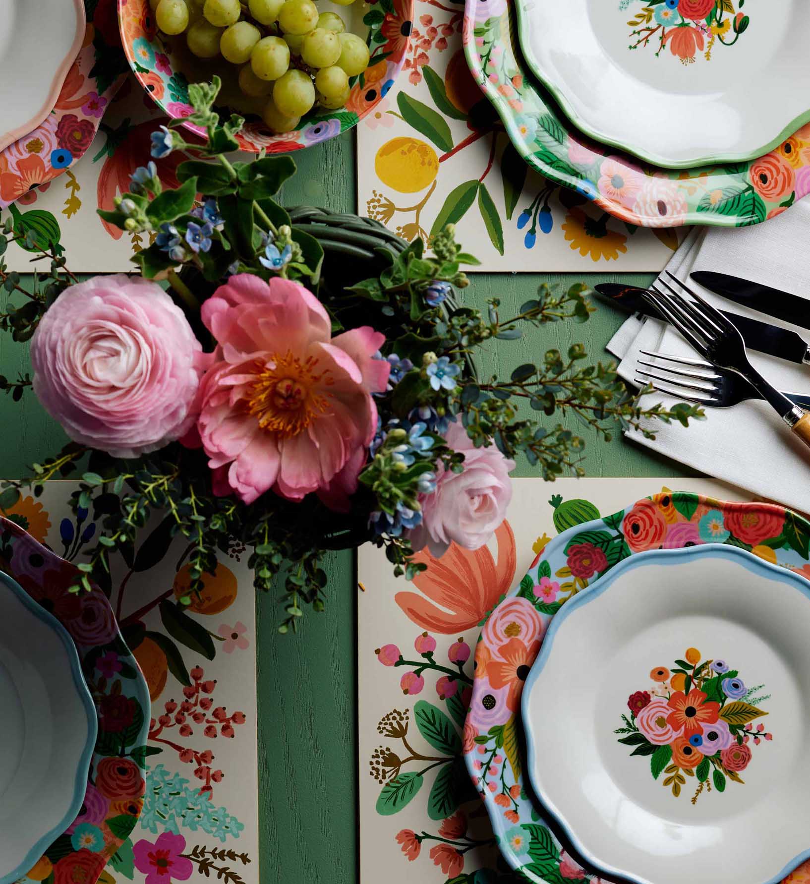 Garden Party Melamine Dinner Plate Set – 4 Pieces