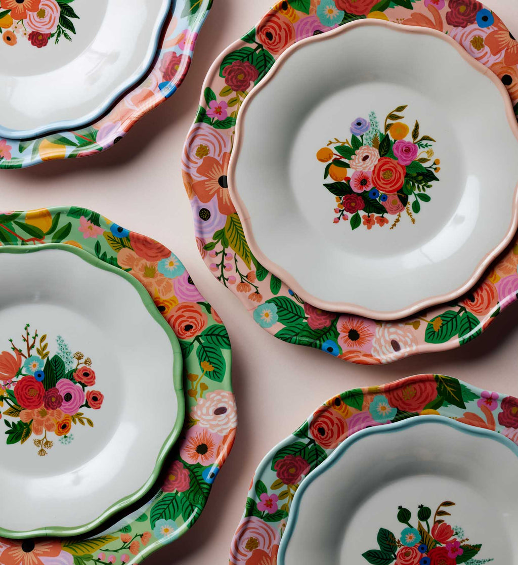 Garden Party Melamine Dinner Plate Set – 4 Pieces