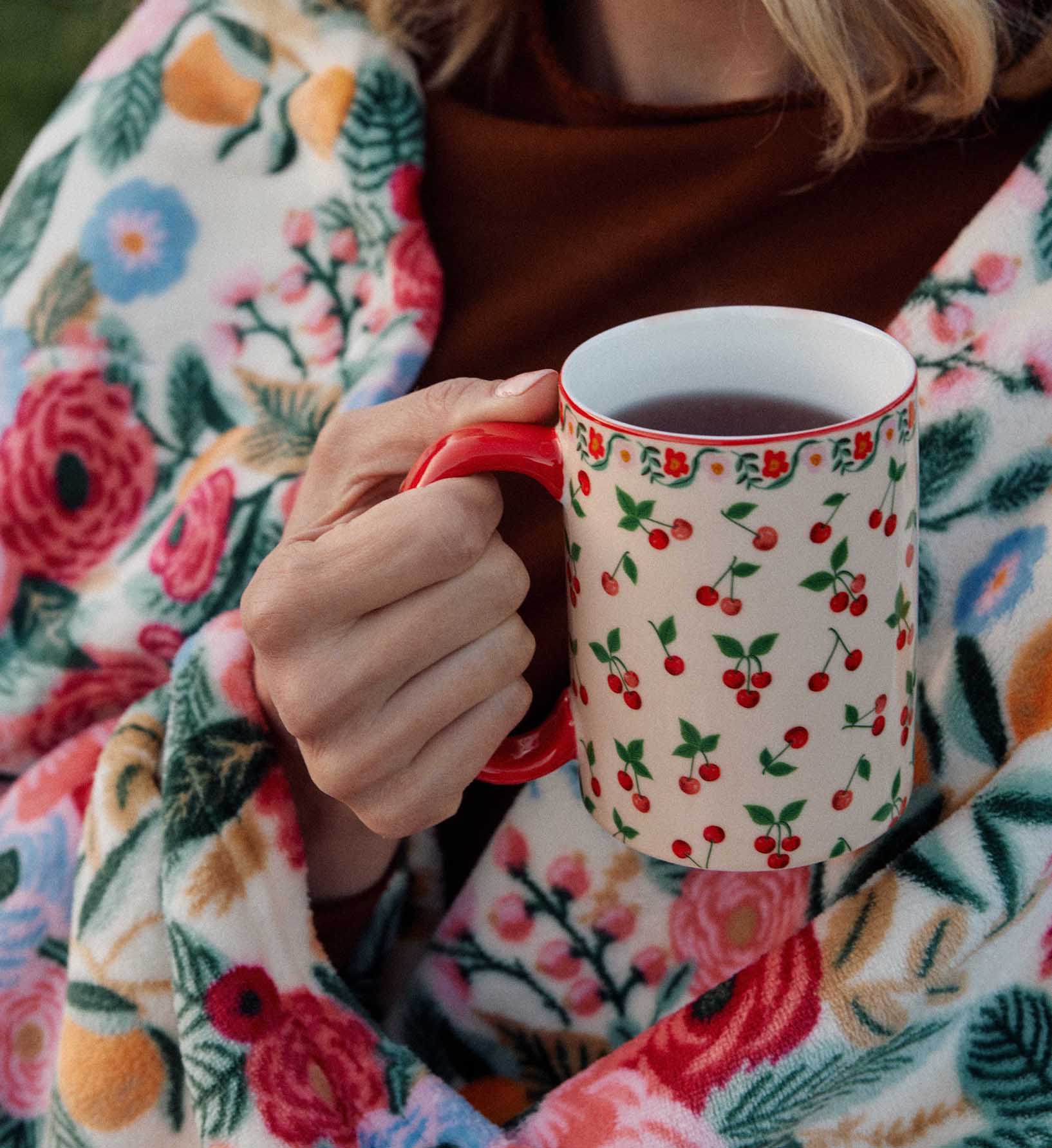 Cherry Pattern Ceramic Mug