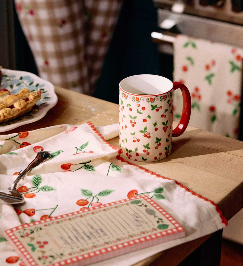 Cherry Pattern Ceramic Mug