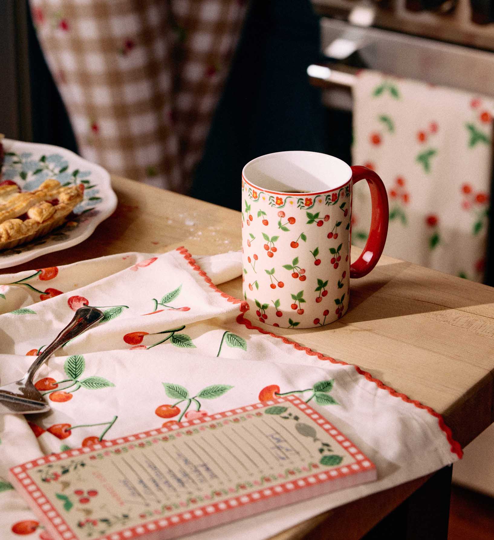 Cherry Pattern Ceramic Mug