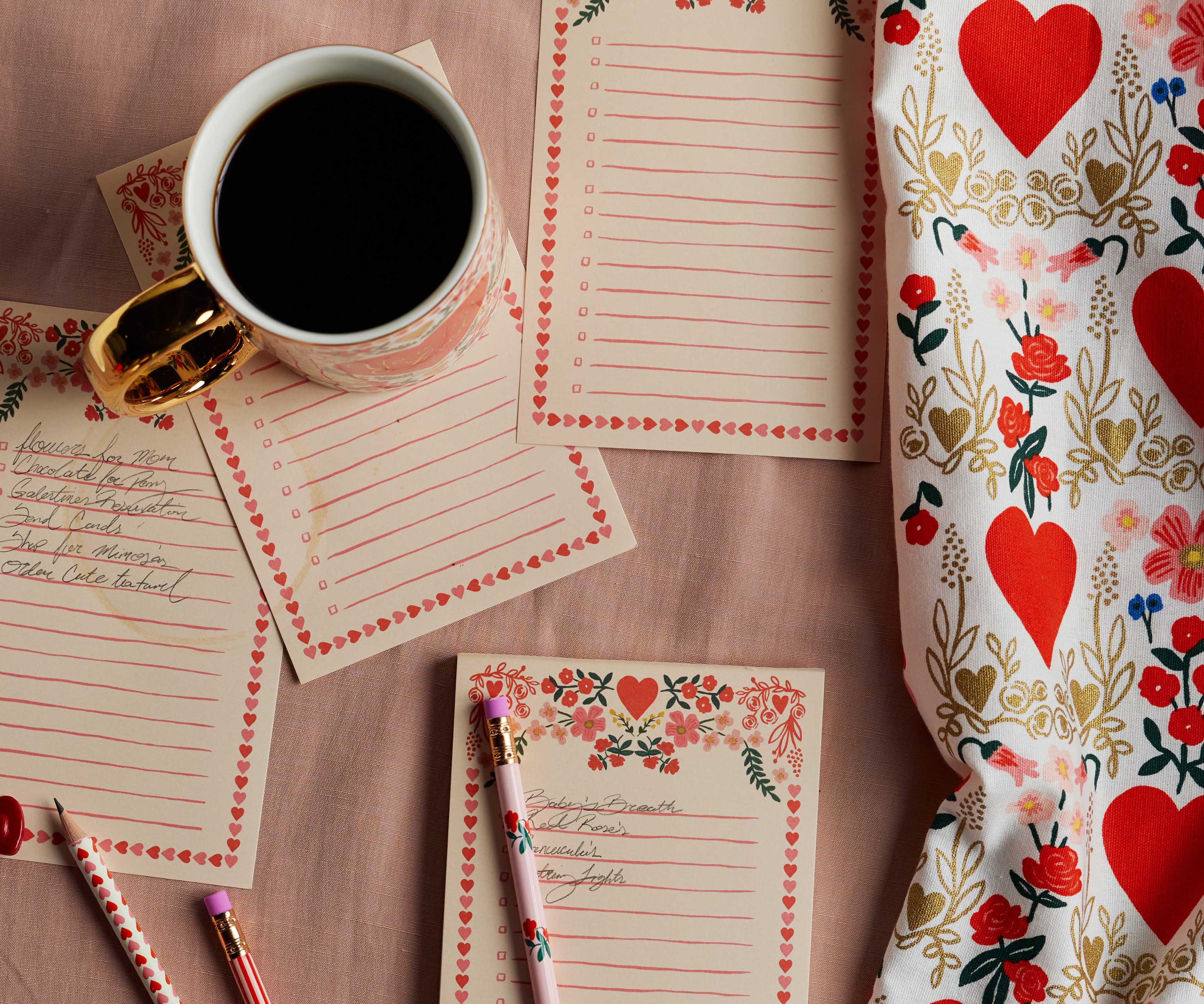 Juliet Romance Theme Checklist Notepad