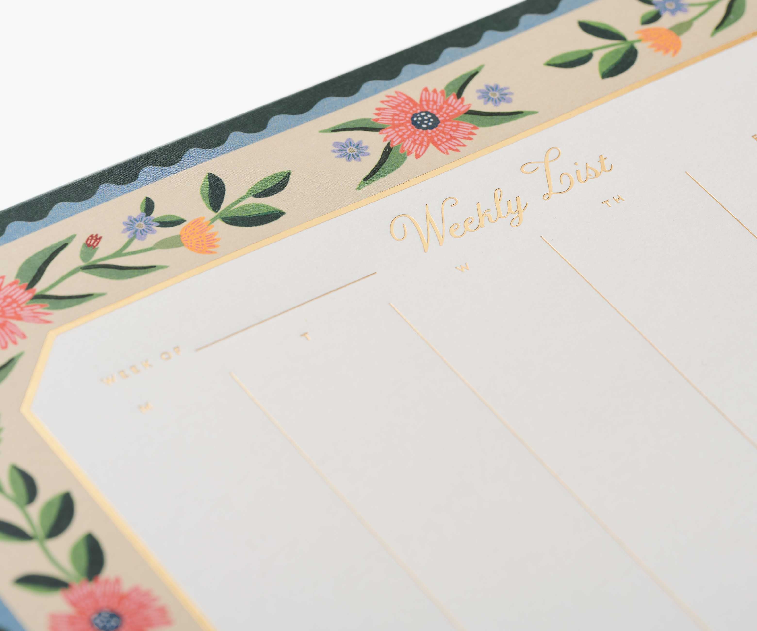 Aster Weekly Desk Pad – 52 Sheets (Full Year)