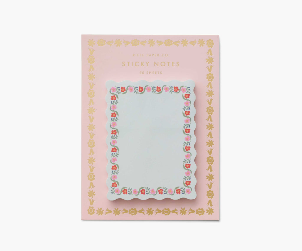 Delphine Bloom Die-Cut Sticky Note Pad – 50 Sheets