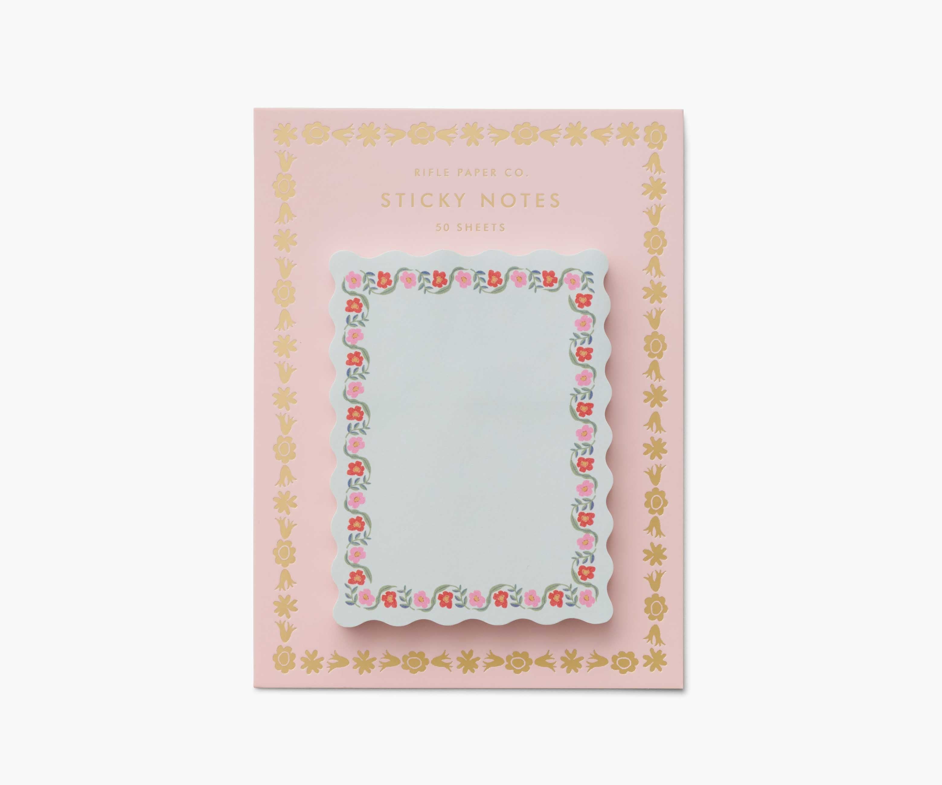 Delphine Bloom Die-Cut Sticky Note Pad – 50 Sheets