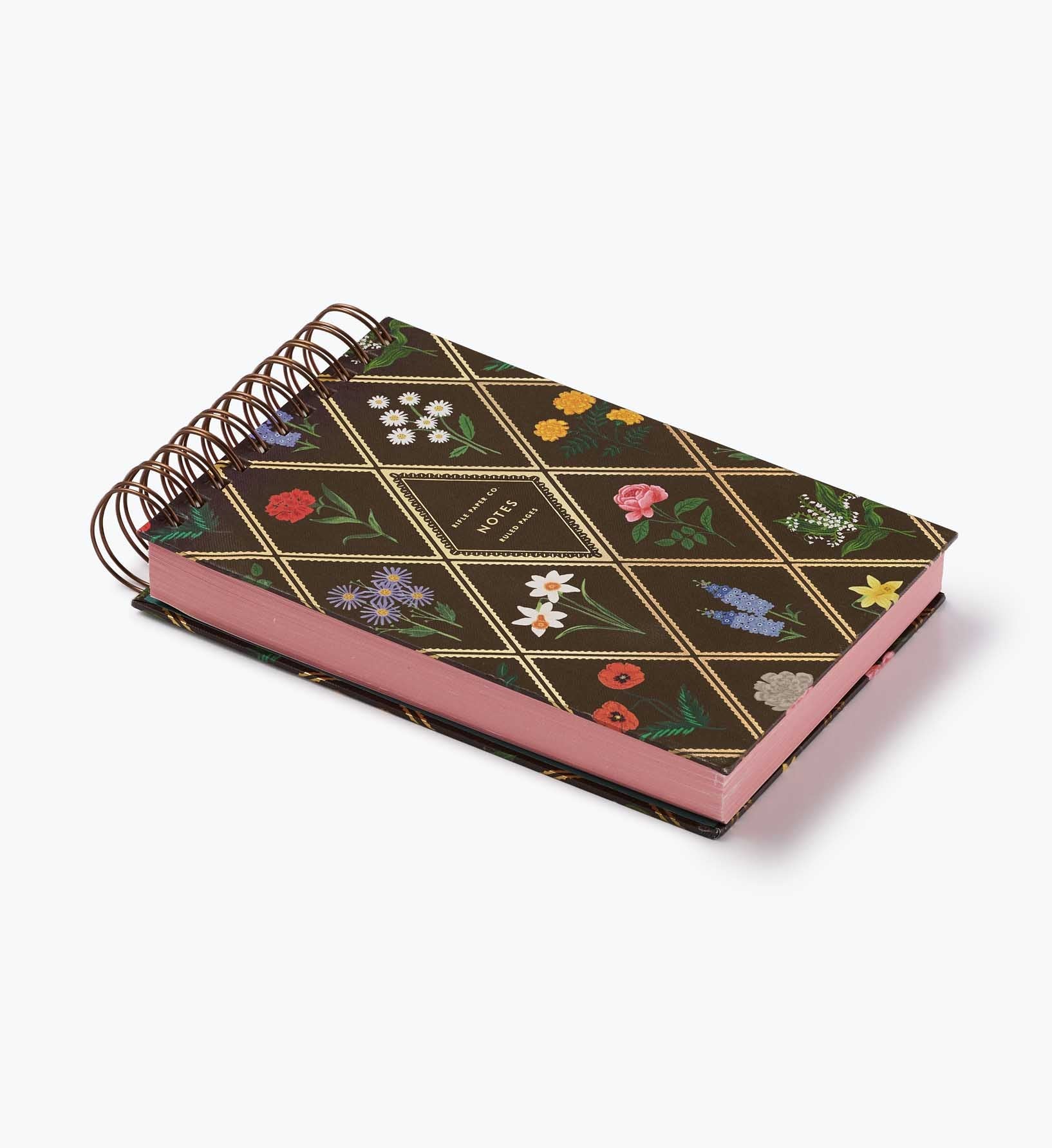 Garden Study Hardcover Spiral Desk Notepad – 200 Pages