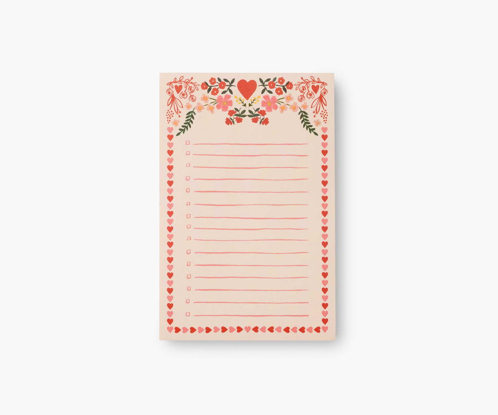Juliet Romance Theme Checklist Notepad
