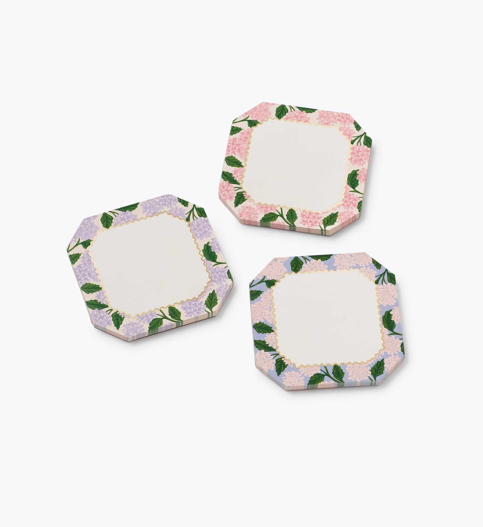 Pink Hydrangea Mini Notepad Trio – 3 Pieces