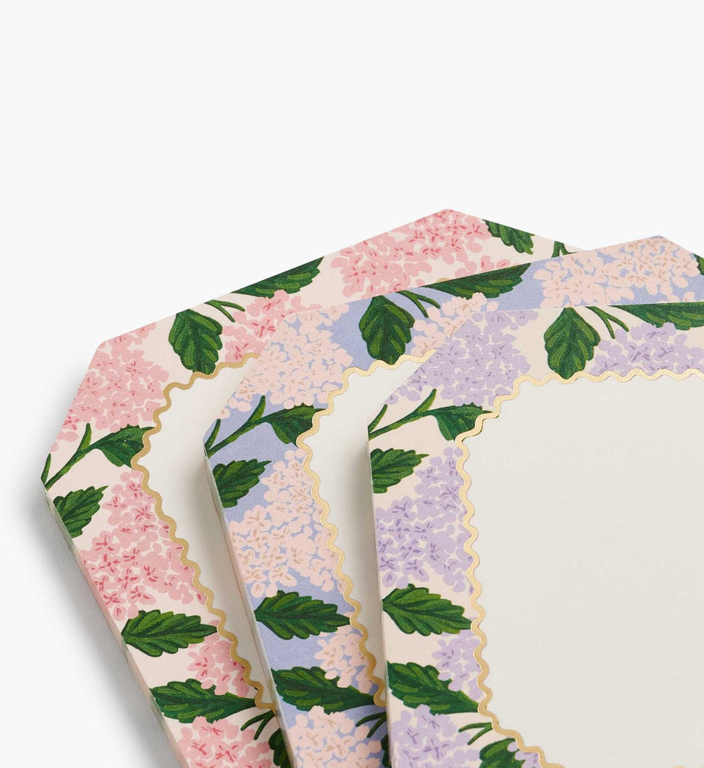 Pink Hydrangea Mini Notepad Trio – 3 Pieces