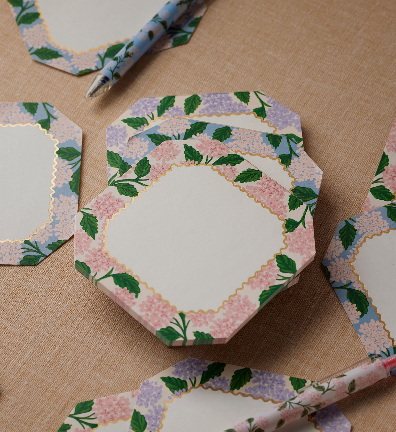 Pink Hydrangea Mini Notepad Trio – 3 Pieces