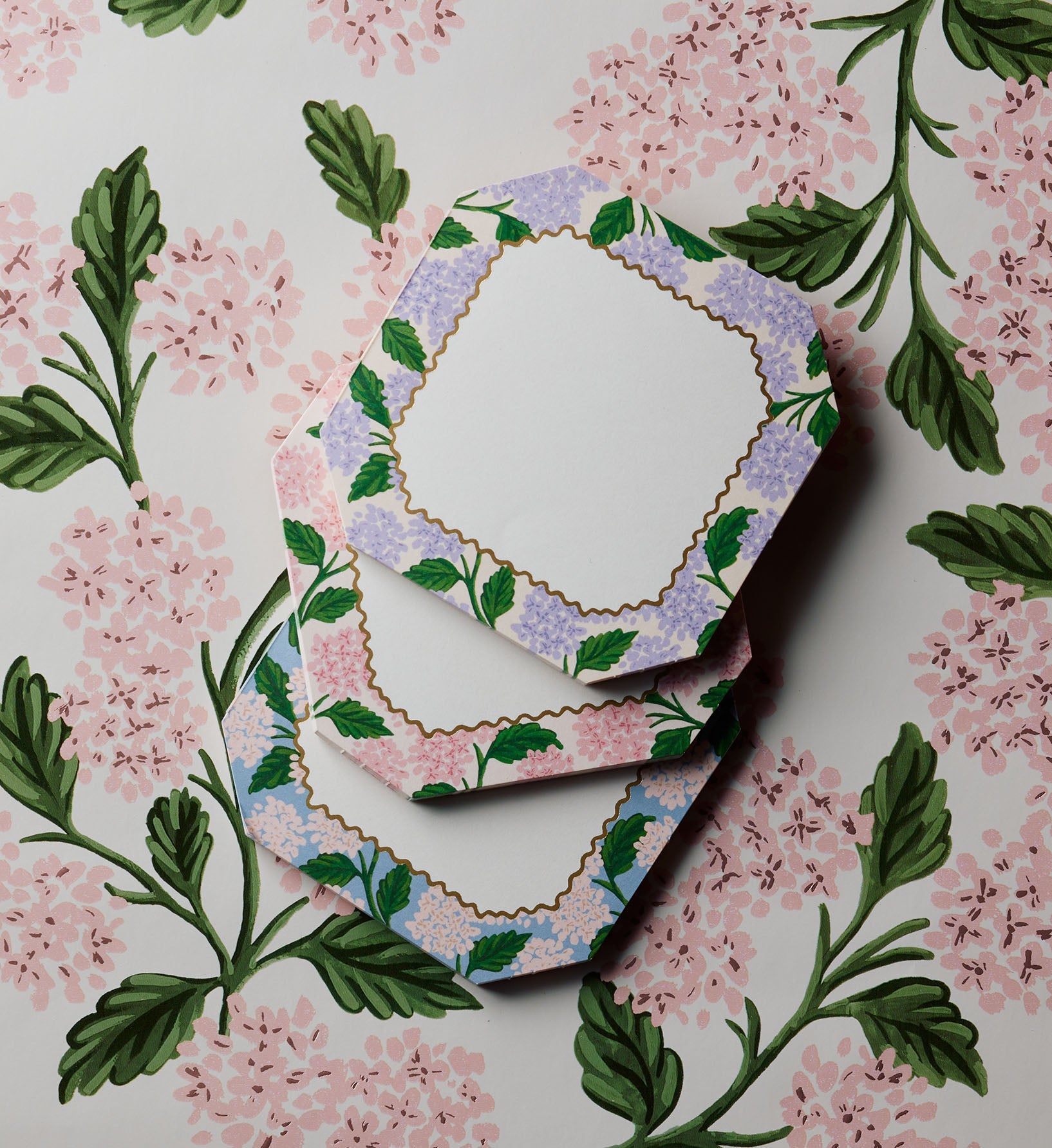 Pink Hydrangea Mini Notepad Trio – 3 Pieces