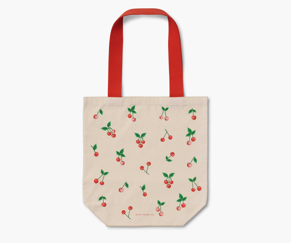 Cherry Pattern Canvas Tote Bag