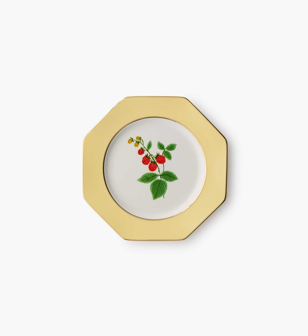 Elegant Roses Porcelain Dessert Plate Set – 4 Pieces
