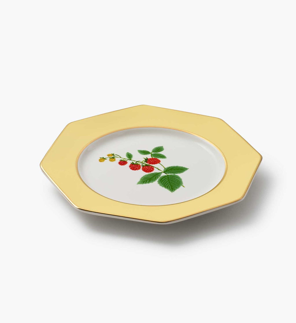Elegant Roses Porcelain Dessert Plate Set – 4 Pieces