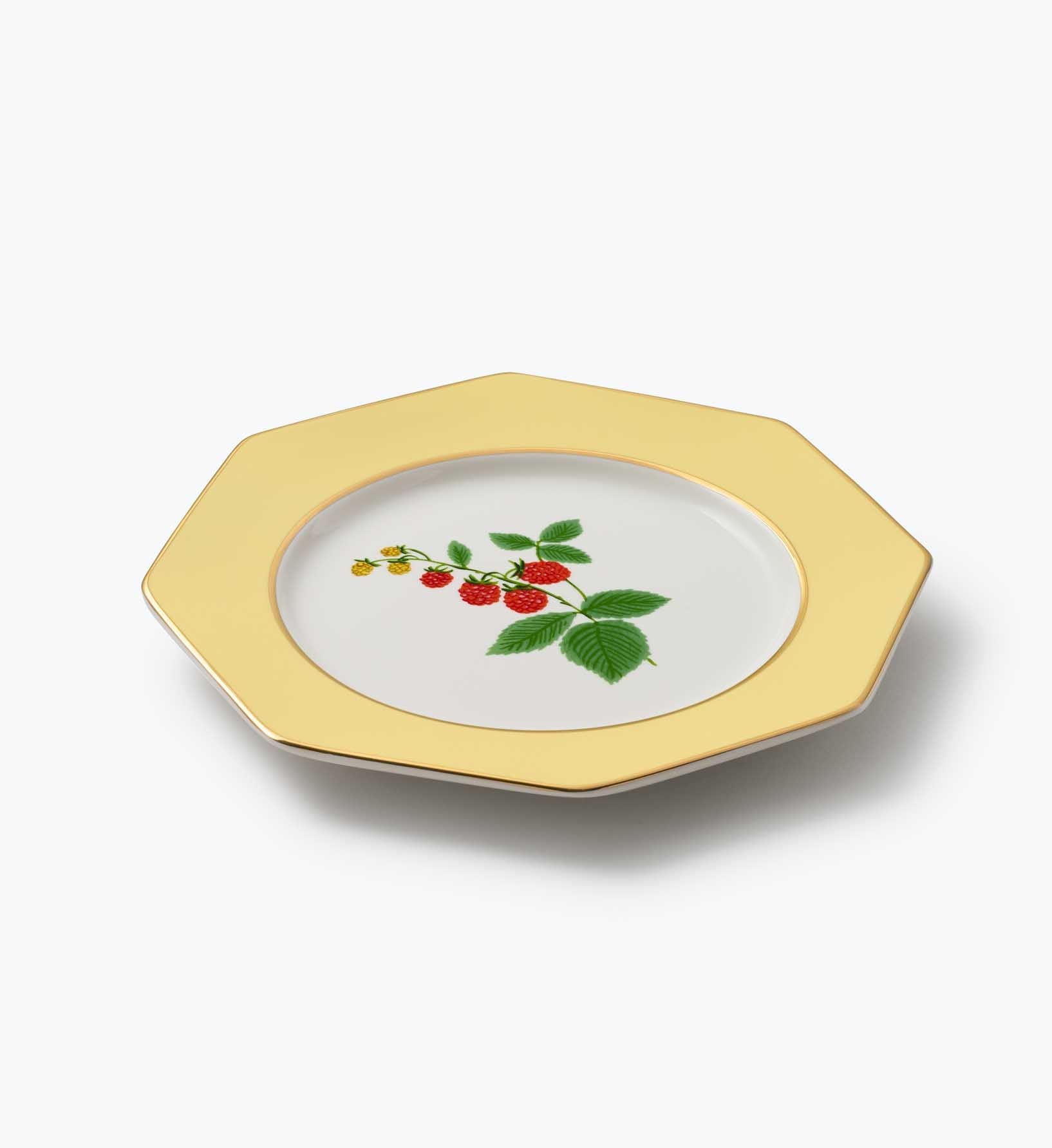 Elegant Roses Porcelain Dessert Plate Set – 4 Pieces