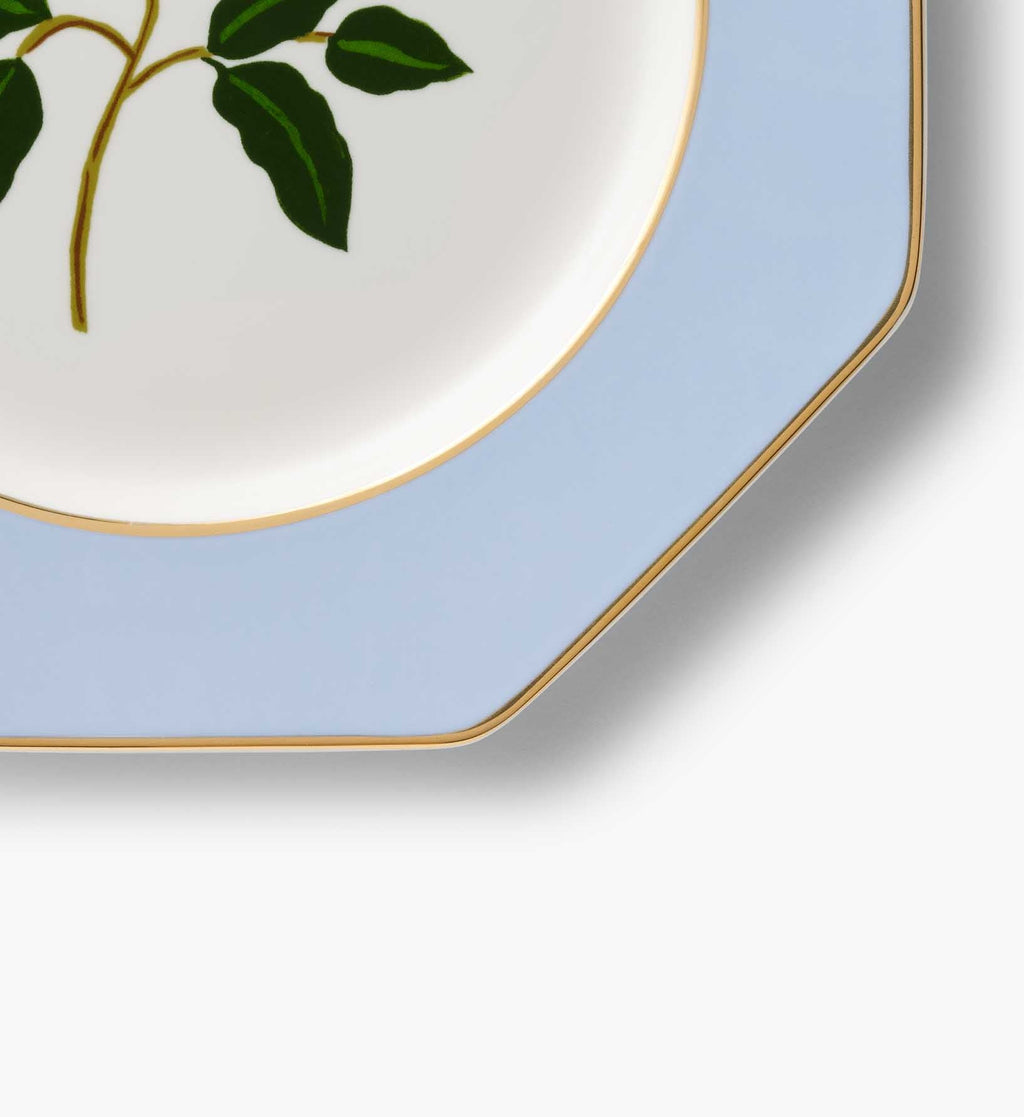 Elegant Roses Porcelain Dessert Plate Set – 4 Pieces