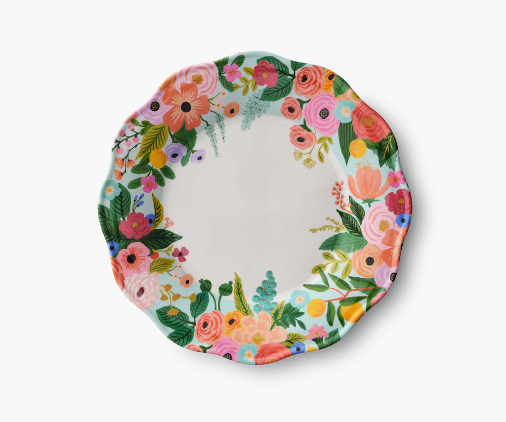 Garden Party Melamine Dinner Plate Set – 4 Pieces