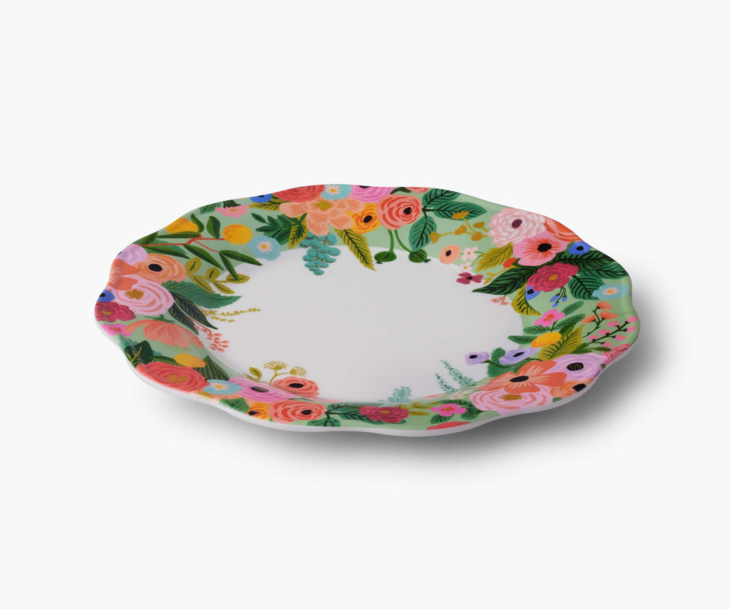 Garden Party Melamine Dinner Plate Set – 4 Pieces