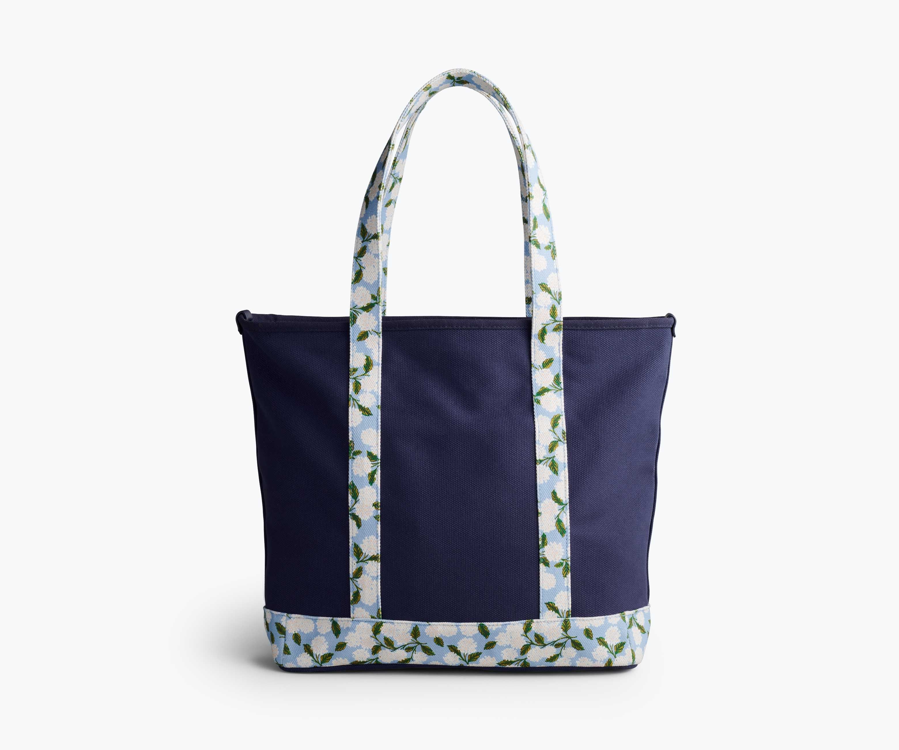 Hydrangea Canvas Carry-All Tote with Zipper